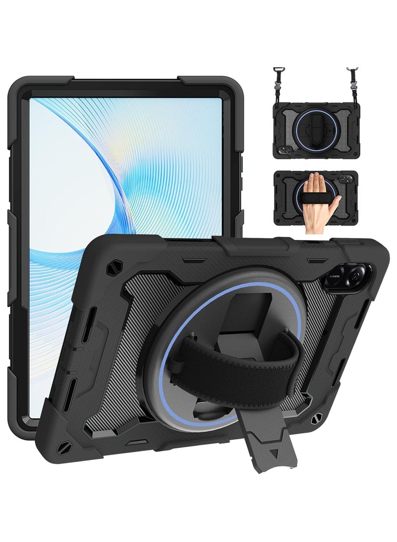 Case Compatible with Honor Pad X9/X8 Pro 11.5 inch 2023, Rugged Protective Case with Rotating Kickstand Hand Strap Shoulder Belt for Honor Pad X9/X8 Pro - Image 1