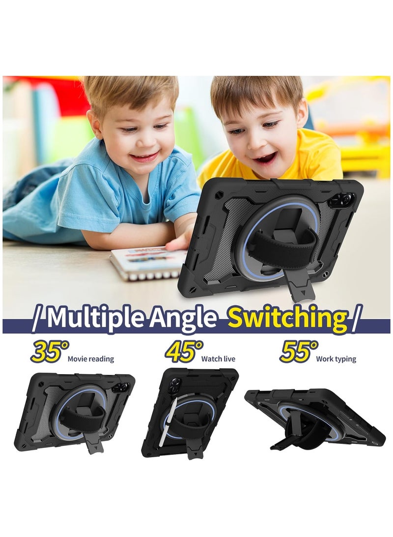 Case Compatible with Honor Pad X9/X8 Pro 11.5 inch 2023, Rugged Protective Case with Rotating Kickstand Hand Strap Shoulder Belt for Honor Pad X9/X8 Pro - Image 2