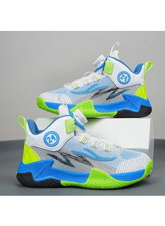 Kids Mid-Top Basketball Shoes Spring Autumn Fluorescent green