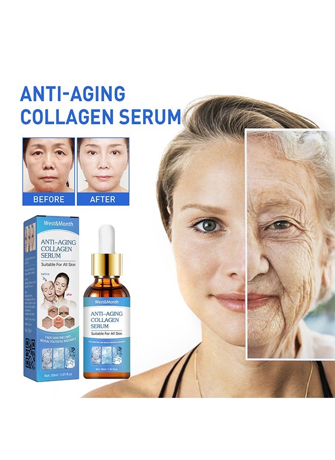 West&Month - Botox Stock Solution Facial Serum 30ml, Botox Facial Serum for Women,Vitamin C Serum & Collagen Face Serum for Reducing Fine Lines & Wrinkles, Nourishing and Plump Skin - Image 1