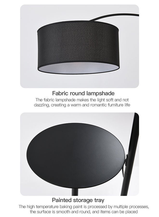 شاربدو مصباح أرضي من الرخام الطبيعي مع رف أسود 80x100 سم - Image 5