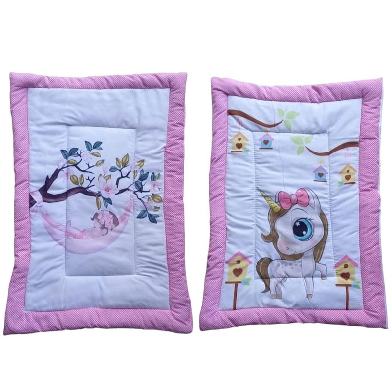SmallBerry™ Newborn Baby Godadi Bedding Set with Mattress | Multi-Color & Design for Infants | Pack of 2 | Cozy Nursery Essentials for Your Precious Bundle of Joy (Nest&Uni) - Image 1