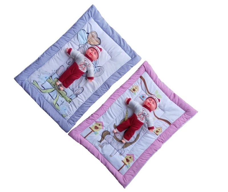 SmallBerry™ Newborn Baby Godadi Bedding Set with Mattress | Multi-Color & Design for Infants | Pack of 2 | Cozy Nursery Essentials for Your Precious Bundle of Joy (Nest&Uni) - Image 2