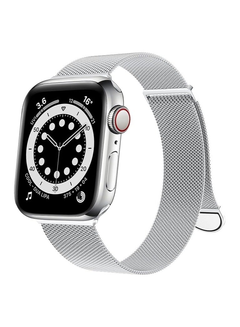 Compatible with Apple Watch Band 42mm for Women and Men, Magnetic Metal Stainless Steel Strap Wristband Compatible for Watch Ultra series - Image 1