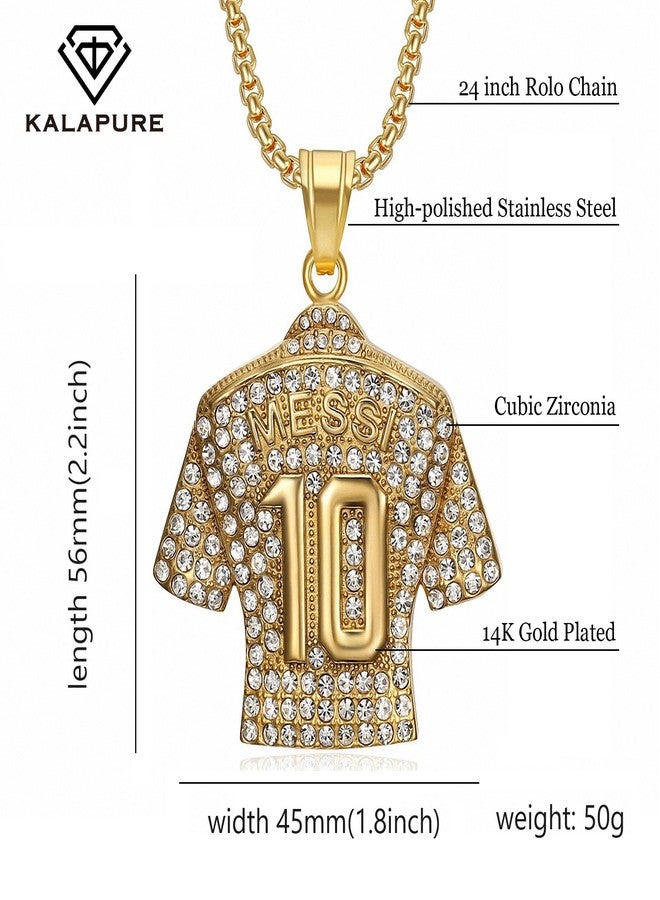 Kalapure Soccer Jersey Youth Necklace, Football Jersey Kids Number 10 Necklace, Soccer Necklaces for Boys Mens Fans - Image 3