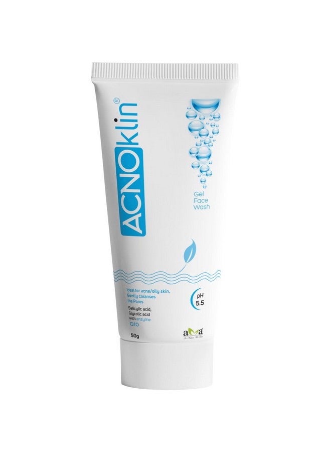 Vegetal Acnoklin Gel Face Wash for Acne and Oily Skin, with Salicylic Acid and Q10, pH 5.5, 50g (Pack of 2) - Image 1