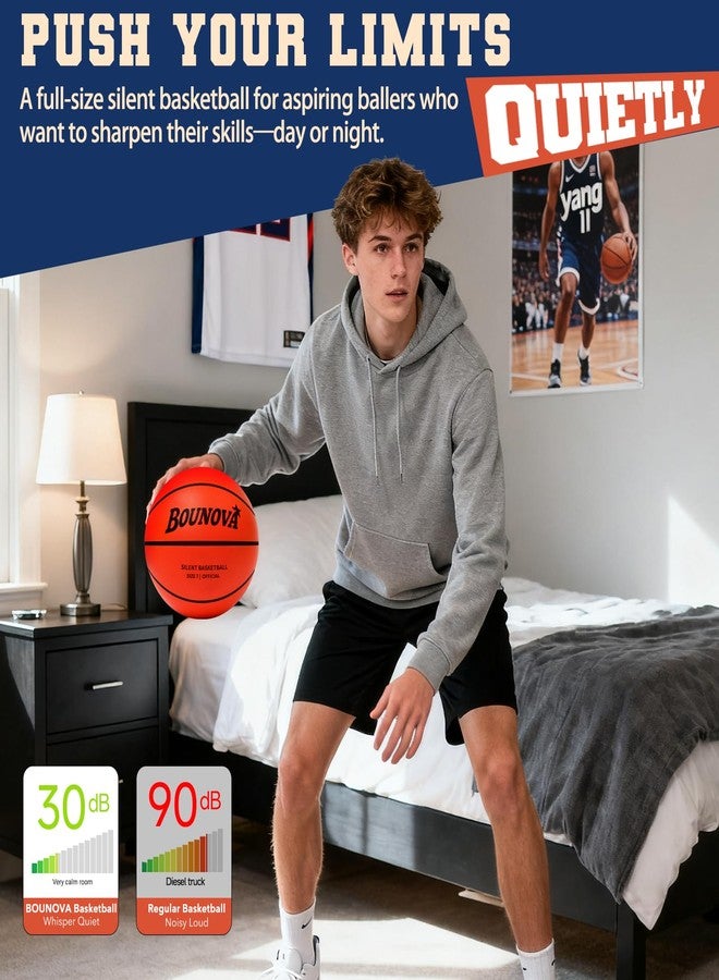 BOUNOVA Silent Basketball | Real Feel Powerful Bounce | Elegant Gift Box Packaging | Pro-Grade PU Foam Indoor Basketballs for Quiet Dribbling & Training - Image 2