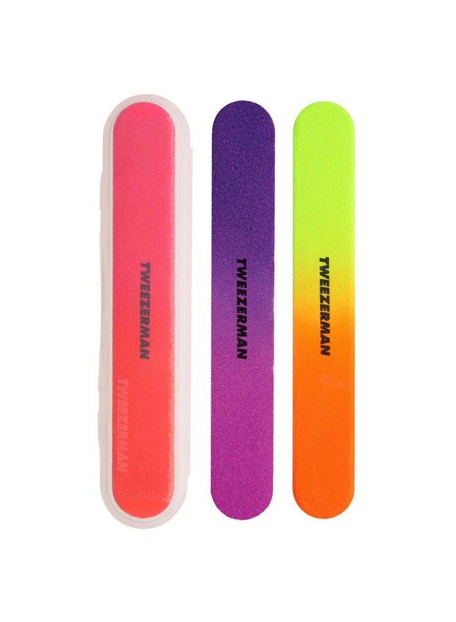 Tweezerman Neon Hot Nail Filemates Model No. 3466R 3 Count - Image 2