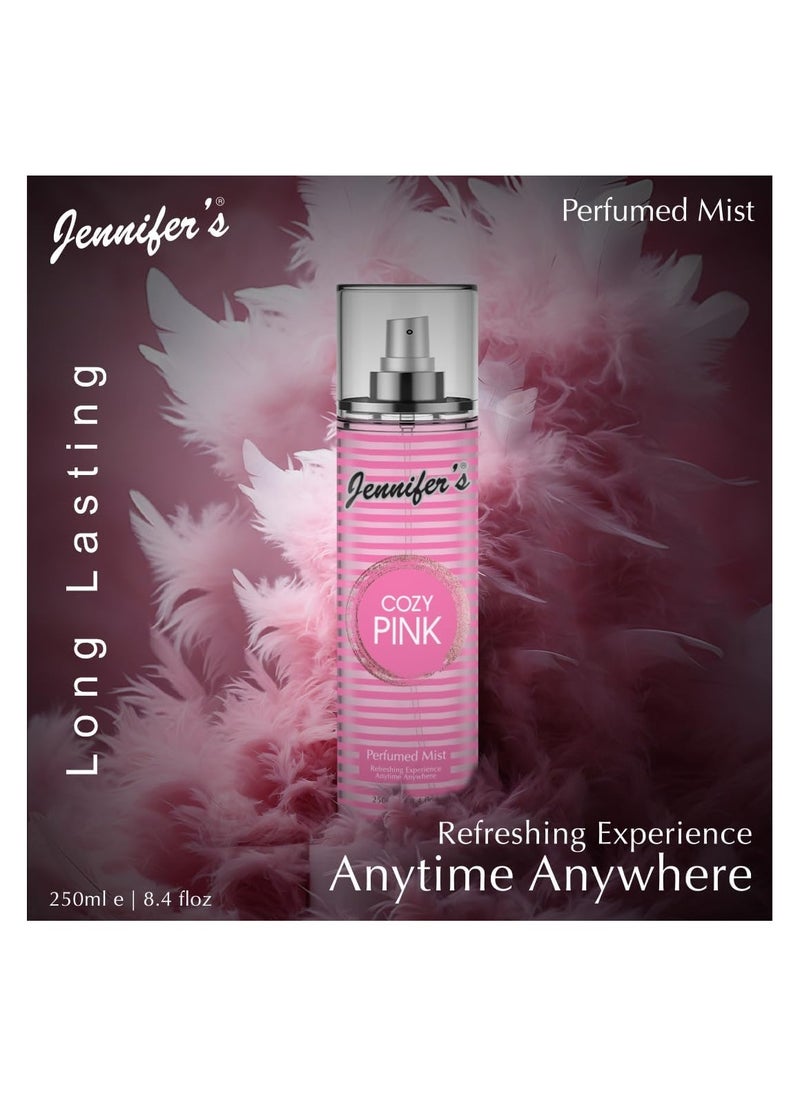 Jennifer's Jennifer's Cozy Pink Perfumed Mist 250 ML - Refreshing Experience Anytime, Anywhere  - Image 2