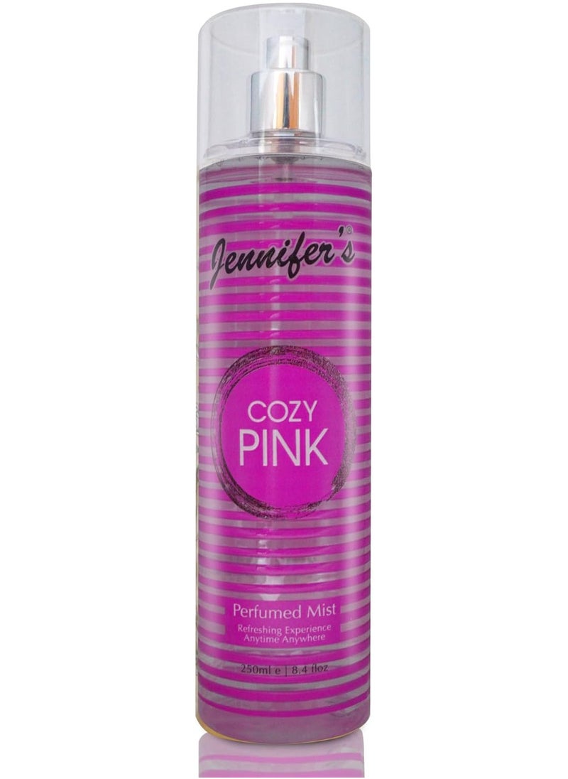 Jennifer's Jennifer's Cozy Pink Perfumed Mist 250 ML - Refreshing Experience Anytime, Anywhere  - Image 1