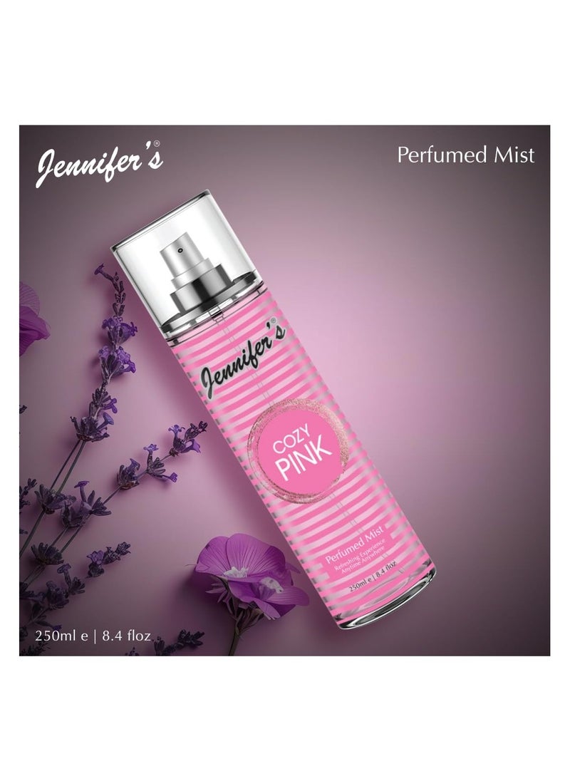 Jennifer's Jennifer's Cozy Pink Perfumed Mist 250 ML - Refreshing Experience Anytime, Anywhere  - Image 3