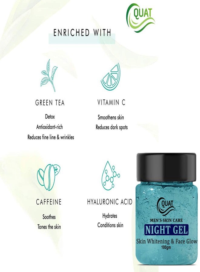 Quat Skin Care Night Gel Skin Whitening &Face Gel for Glowing Skin,Oily Skin,Women,Men (100gm) - Image 1