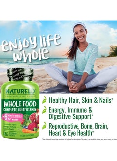 NATURELO Whole Food Multivitamin Natural Vitamins Minerals Raw Organic Extracts Best Supplement For Energy 120 Capsules  - Image 3