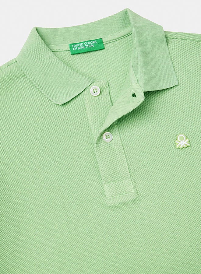بينيتون بولو بنيد سليم فيت من القطن الخالص - Image 3