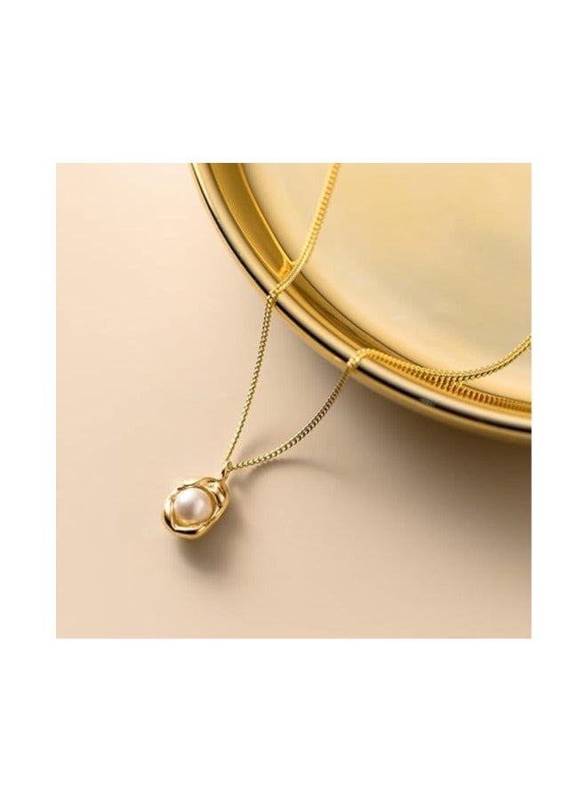 فيروز جوليري قلادة أنيقة من اللؤلؤ مصنوعة من ستانلس ستيل للنساء وتناسب جميع الاشخاص .سلسلة من فيروز جوليري - Image 5