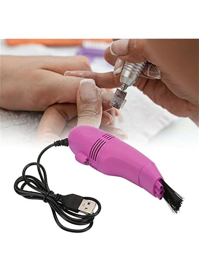 OCTOBER - Mini Nail Dust Collector, Desk Dust Vacuum, Nail Dust Vacuum Machine, Negative Pressure Large Suction, for Keyboard, Nail Art Use (Blue) - Image 1