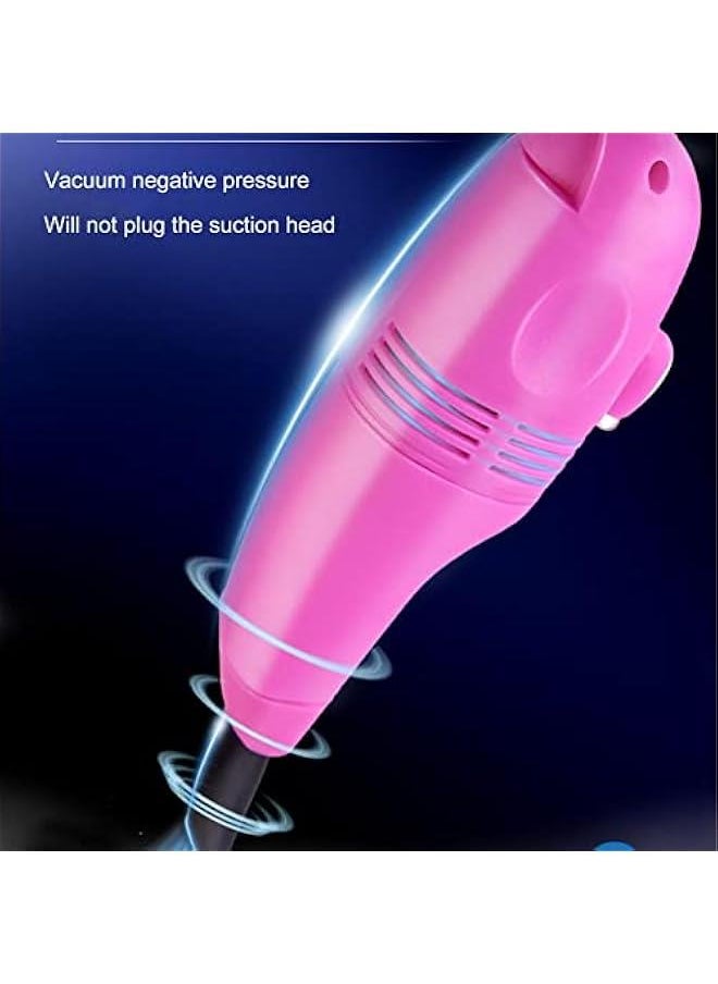 OCTOBER - Mini Nail Dust Collector, Desk Dust Vacuum, Nail Dust Vacuum Machine, Negative Pressure Large Suction, for Keyboard, Nail Art Use (Blue) - Image 1