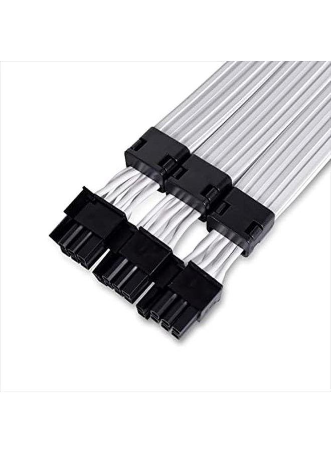 LIAN LI - Strimer Plus V2 Triple 8 Pin Pw12 Pv2 Addressable Rgb Vga Power Cable No Controller Included For Triple 8 Pin Gpu Connector Pw12 Pv2 Black - Image 1