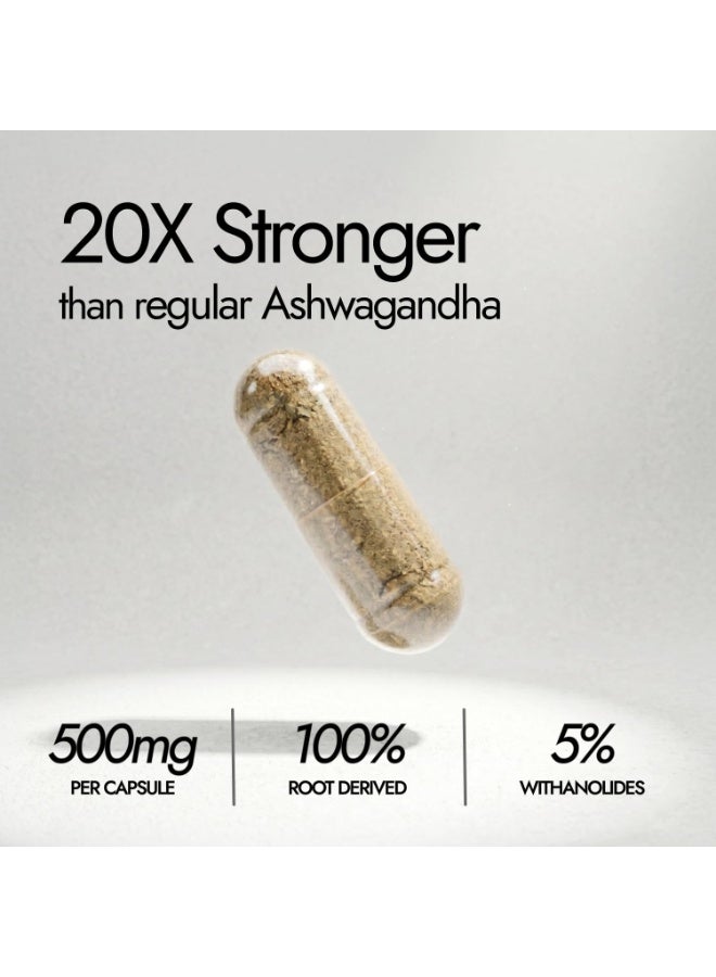 Kapiva KSM-66 Ashwagandha (500mg) | Clinically Proven with 5% Withanolides | 100% Root Extract | Supports Cortisol Balance, Strength & Vitality | Natural Stress Relief | 60 Veg Capsules - Image 3