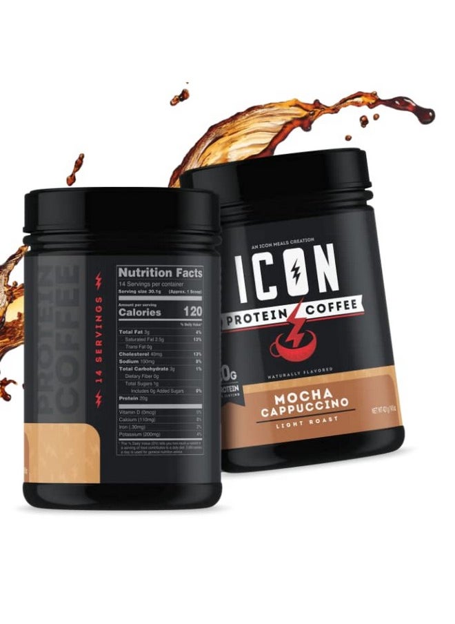Health & Household - Icon Meals Protein Coffee, Premium Whey Protein, 150Mg Of Caffeine, Nootropic Blend, Gluten-Free & Non-Gmo, Energy And Focus, Keto Friendly, Low Carb, High Protein (Mocha Cappuccino) - Image 1