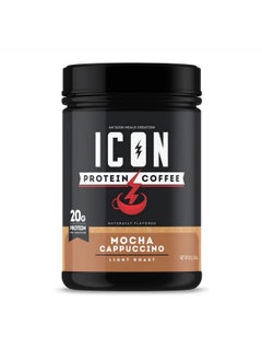 Icon Meals Protein Coffee, Premium Whey Protein, 150Mg Of Caffeine, Nootropic Blend, Gluten-Free & Non-Gmo, Energy And Focus, Keto Friendly, Low Carb, High Protein (Mocha Cappuccino)