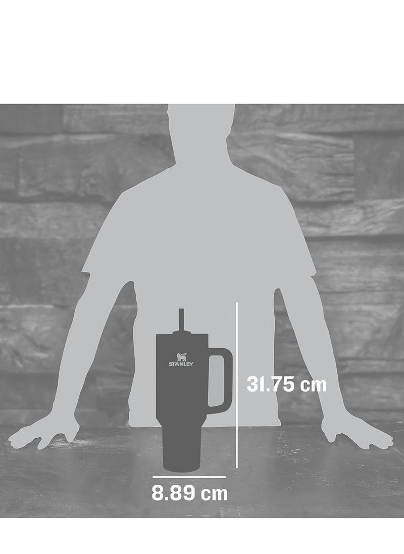 Stanley - H2.0 FlowState Stainless Steel Vacuum Insulated Tumbler with Lid and Straw for Water, Iced Tea or Coffee, Smoothie and More, Black Glow, 40 oz - Image 1