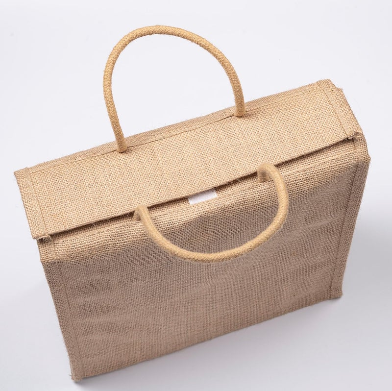 SOMAN Jute Ecofriendly Large Return Gift Bags Natural Pack of 10 Bags - Image 4