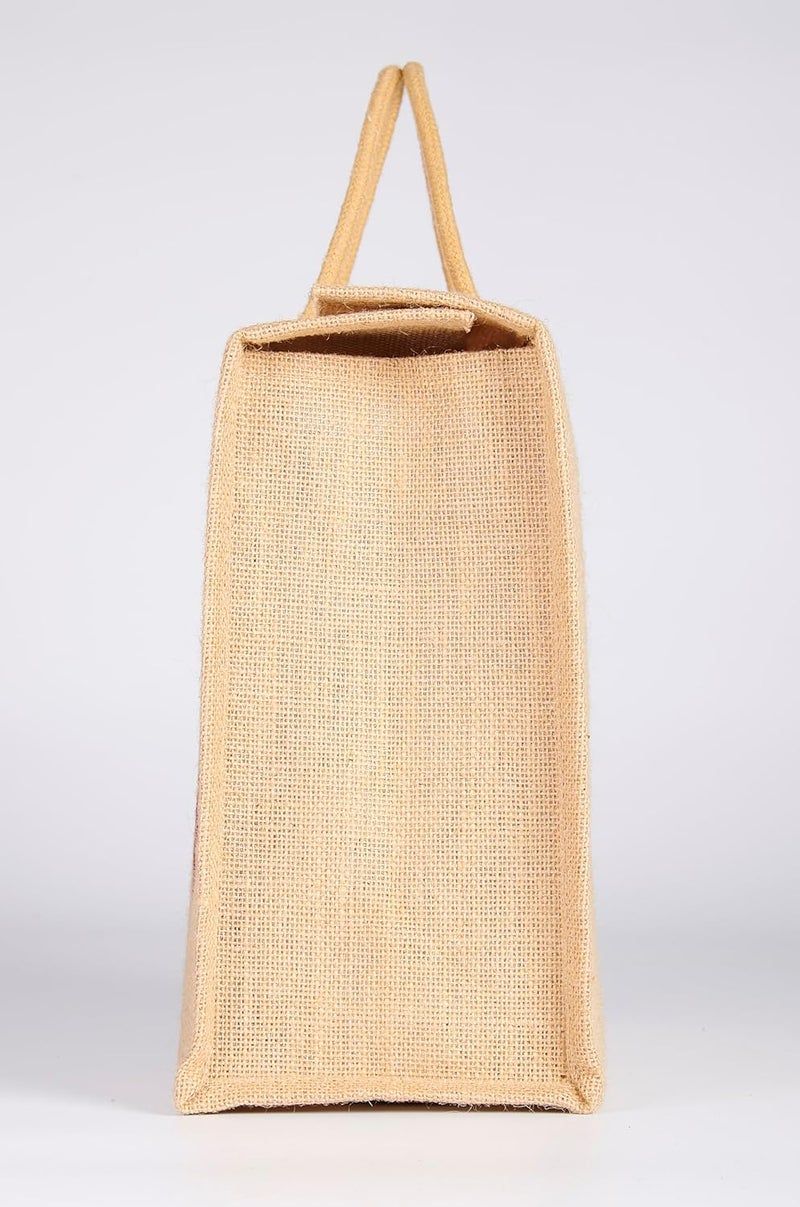 SOMAN Jute Ecofriendly Large Return Gift Bags Natural Pack of 10 Bags - Image 3