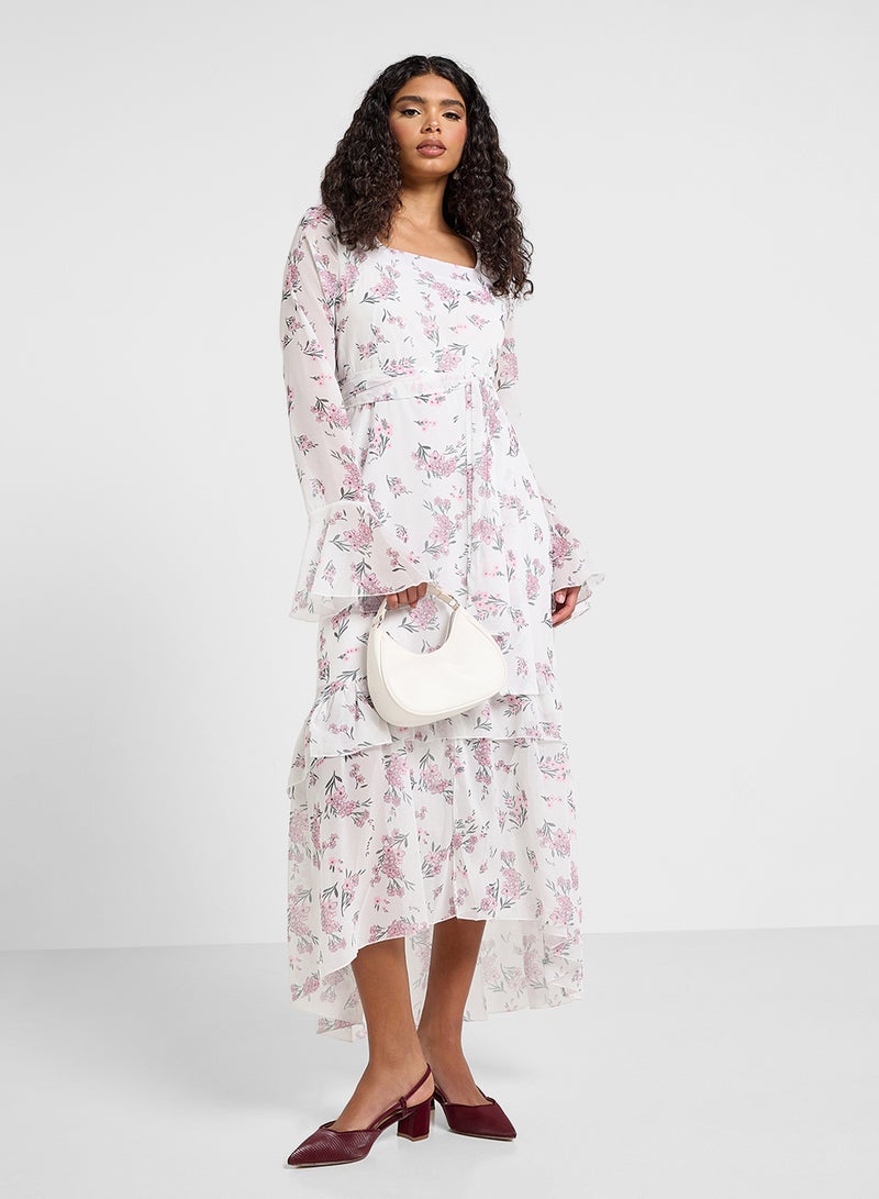 ELLA Floral Chiffon Dress - Image 4