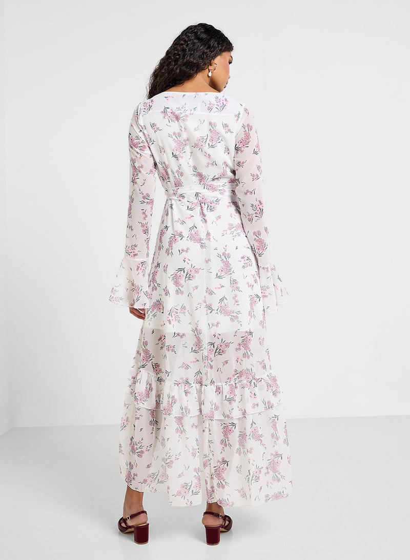 ELLA Floral Chiffon Dress - Image 2