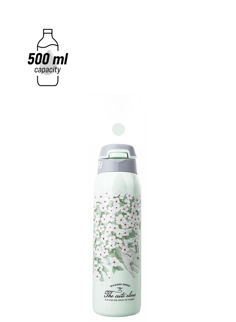 Bluejw Stainless Steel Water Bottle,500 ml,Leak Proof Office Bottle,Gym Bottle,Hot Cold Thermos,Hiking,Treking Bottle,Travel Bottle - Image 1