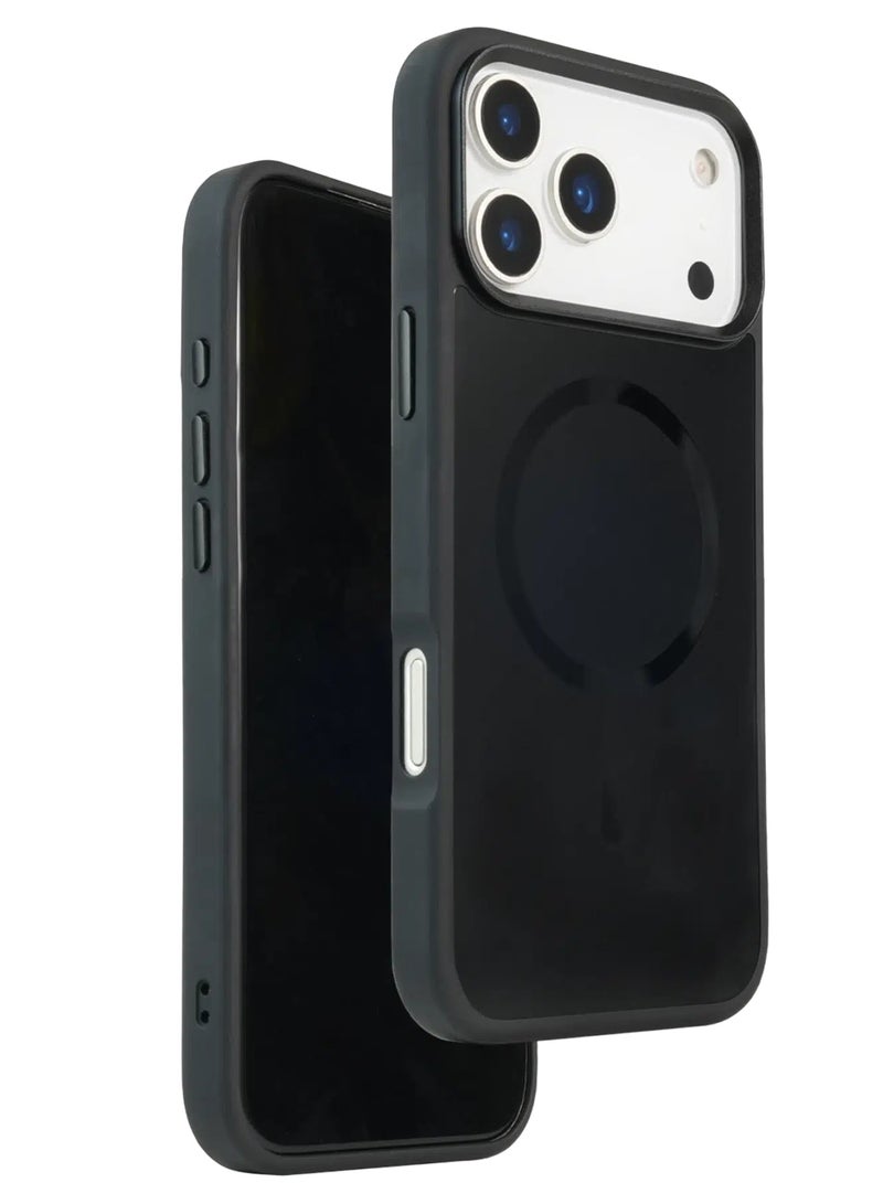 URR IRIS Matte Glass Case for iPhone ‏17 Pro Max - Black - Image 1