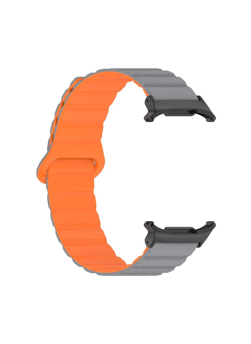 X-level Soft Silicone Watch Band with Samsung Galaxy Watch 7 Ultra 47mm ,Smartwatch Replacement Strap for Men and Women, Easy to wear (Grey)  - Image 2