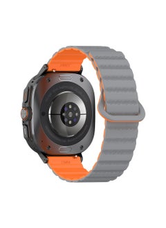 X-level Soft Silicone Watch Band with Samsung Galaxy Watch 7 Ultra 47mm ,Smartwatch Replacement Strap for Men and Women, Easy to wear (Grey)  - Image 3