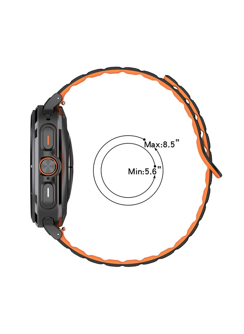 X-level Soft Silicone Watch Band with Samsung Galaxy Watch 7 Ultra 47mm ,Smartwatch Replacement Strap for Men and Women, Easy to wear (Grey)  - Image 4
