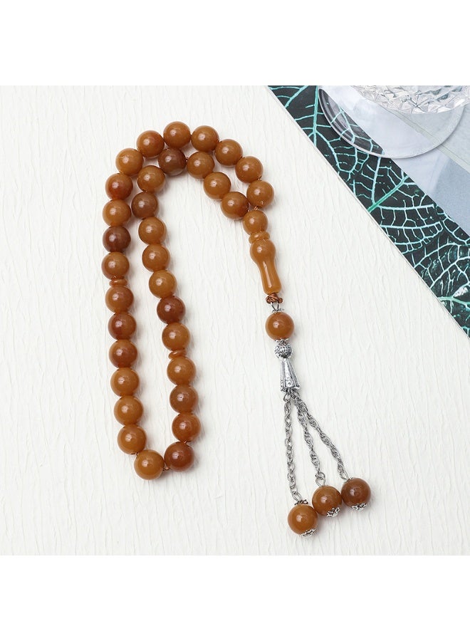 NIBEMINENT 33 Muslim Prayer Beads Coffee Color/12mm