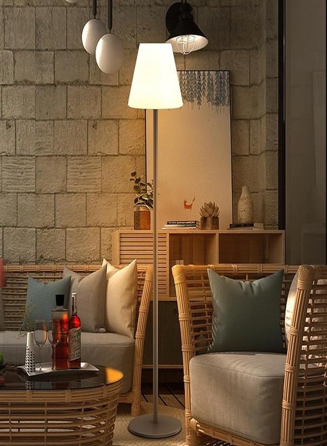 BLURISM Floor Lamp Outdoor & Indoor Outdoor Floor Lamp with Light Sensor Dimmable Outdoor Lamp Warm White RGB USB Rechargeable Waterproof Lamp for Patio Ideal Decor for Home Hotel Dining Table - Image 1