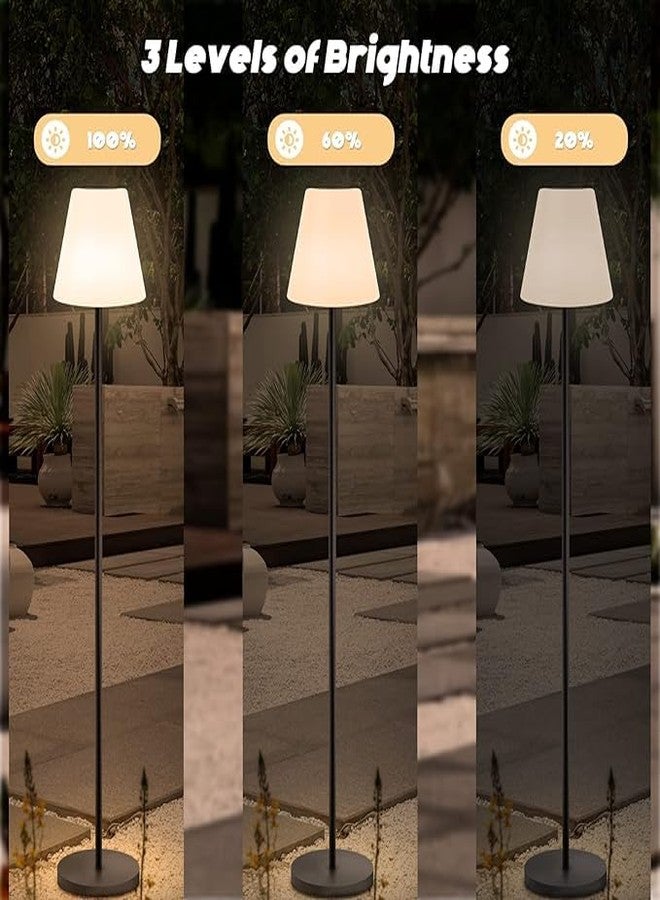 BLURISM Floor Lamp Outdoor & Indoor Outdoor Floor Lamp with Light Sensor Dimmable Outdoor Lamp Warm White RGB USB Rechargeable Waterproof Lamp for Patio Ideal Decor for Home Hotel Dining Table - Image 3