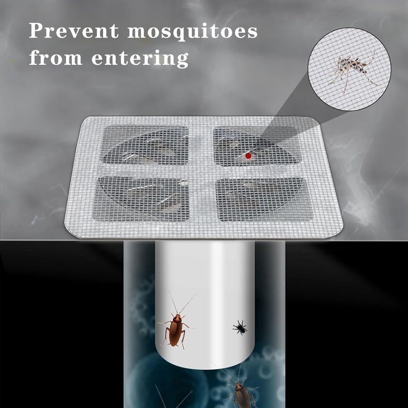 COOFANDY 20 PCS Disposable Shower Drain Hair Catcher, Sink Strainer Mesh Stickers, Drain Square, Drain Protection Stickers, for Showers, Bathtubs, Floor Drain Cover, Waterproof, Adhesive, Disposable - Image 4