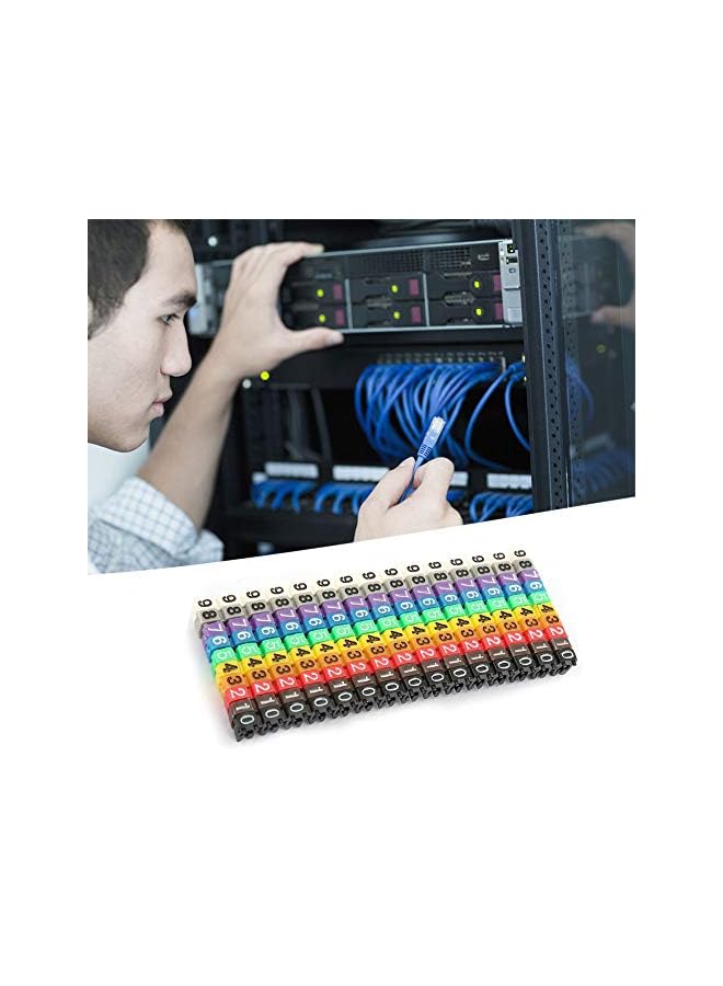 PROMASS علامة، أنبوب علامة الكابل، عملي متين قوي لتثبيت الكابلات للاستخدام المهني الكابلات العامة (150 قطعة KCM-1.5MM 1.5 مربع) - Image 4