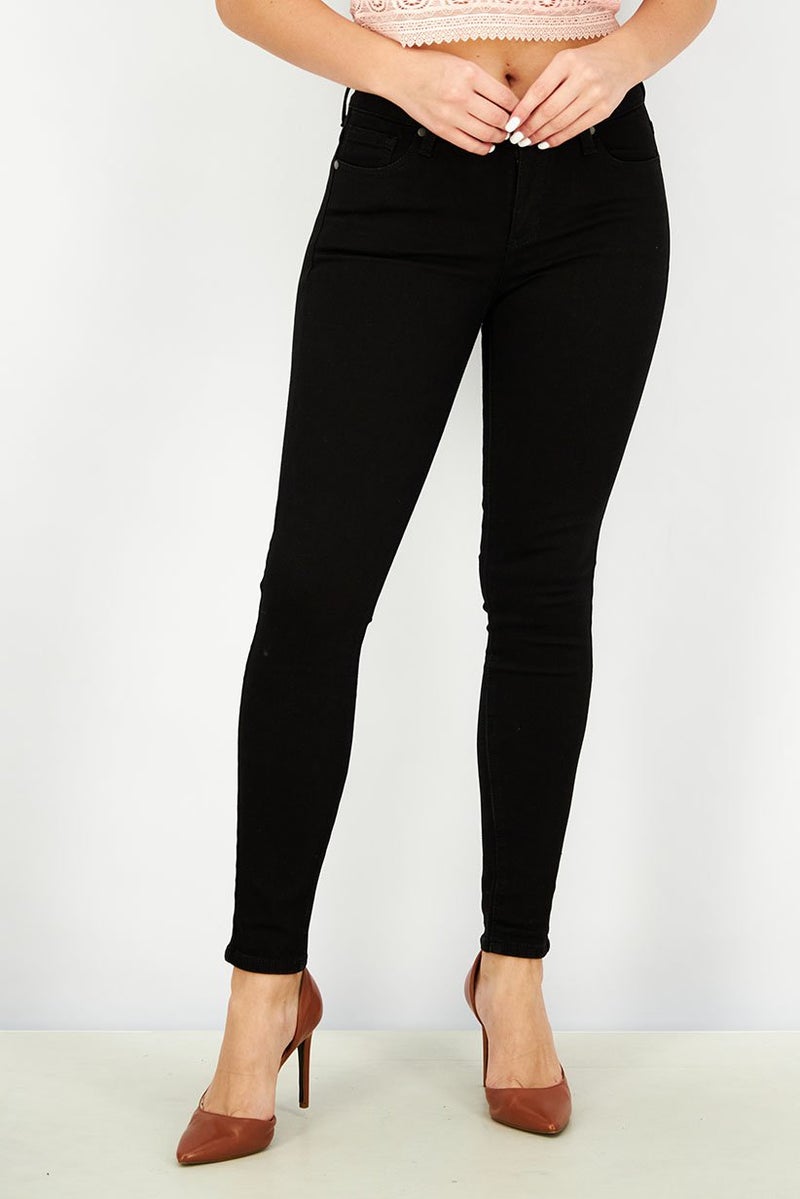 GUESS Women High Waisted Skinny Jeans, Black - Image 1