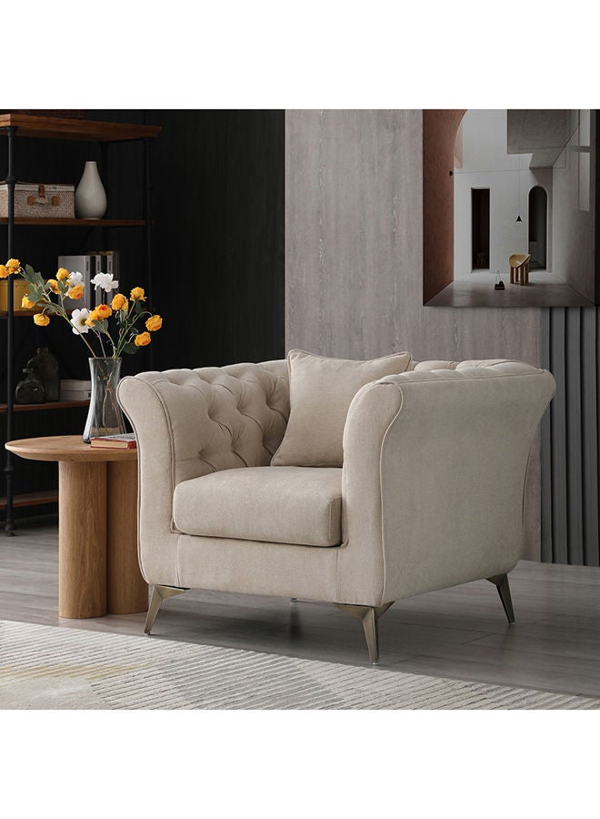 Home Box Oro 1-Seater Fabric Sofa With Cushion 92x80x108 cm - Image 2