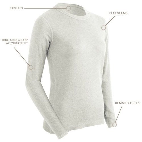 ColdPruf Women's Basic Active Wear Crew Top, Winter White, Large - Image 4