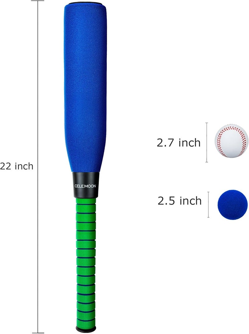CELEMOON Ultra Soft 22 Inch Kids Foam Baseball Bat Toys with 4 Balls Gift for Children Toddlers Boys Girls Age 3-5-8 Outdoor Indoor Sport T Ball Game Playing,Blue - Image 2