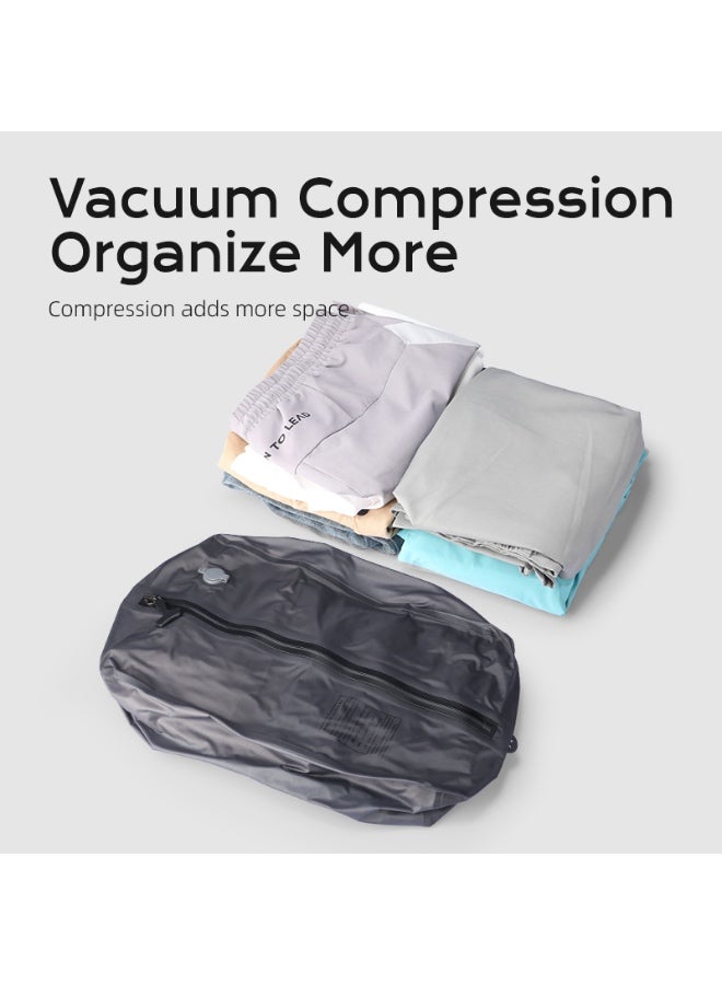 مارك رايدن حقيبة ضغط سفر بتفريغ الهواء، مضخة يدوية قابلة للنفخ، مصنوعة من قماش نايلون مقاوم للماء، خفيفة الوزن 170 جم، لتوفير المساحة في الحقائب، الظهر أو حقيبة السفر اليدوية. - Image 2