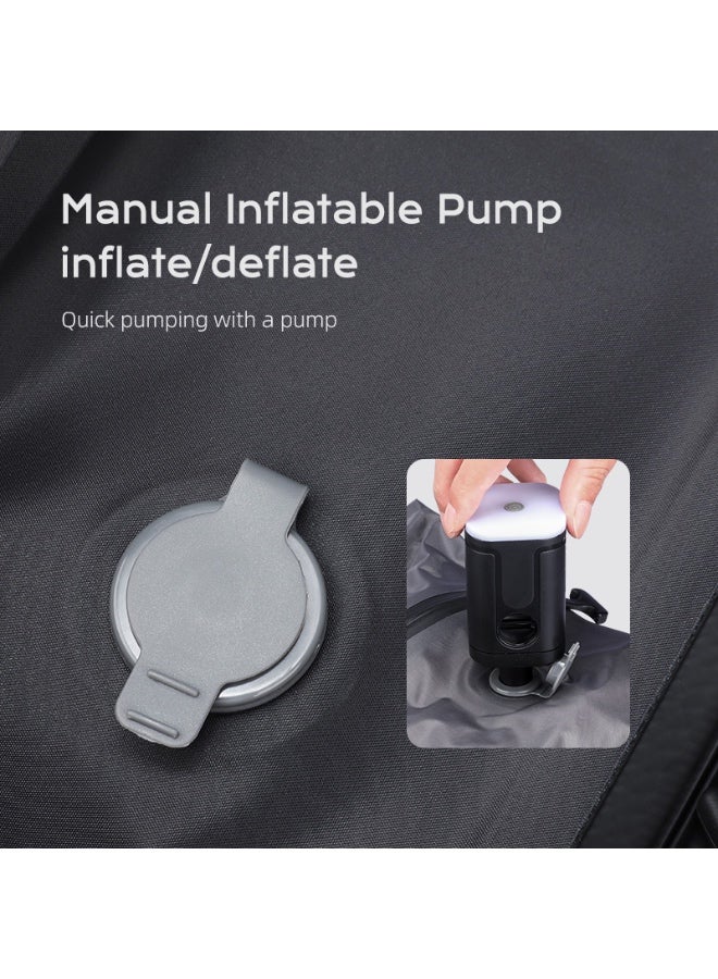 مارك رايدن حقيبة ضغط سفر بتفريغ الهواء، مضخة يدوية قابلة للنفخ، مصنوعة من قماش نايلون مقاوم للماء، خفيفة الوزن 170 جم، لتوفير المساحة في الحقائب، الظهر أو حقيبة السفر اليدوية. - Image 4