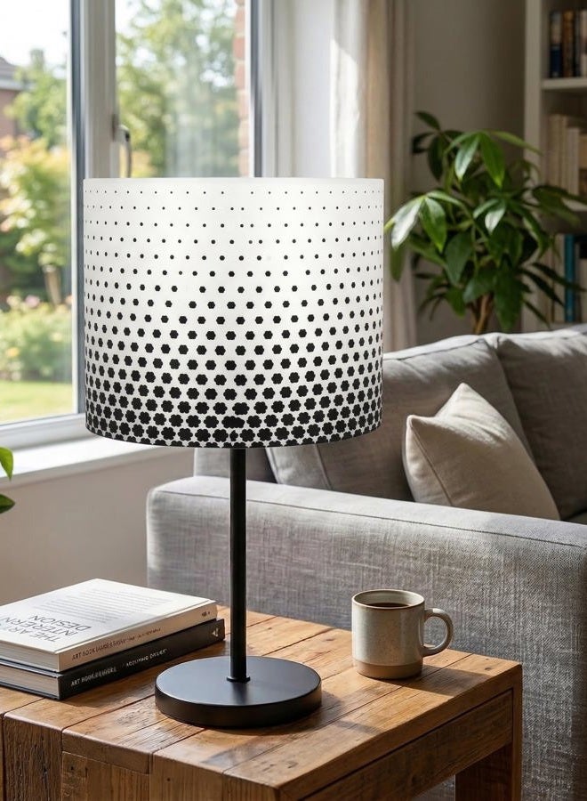 DOLOOTA Floral Drum Lamp Shades Set of 2, 13x13x10 Inch Spider Fitter Lampshade for Table & Floor Lamp, Printed Design Lamp Shade to Create a Warm & Cozy Ambience for Modern, Farmhouse, Ranch Style Home Decor - Image 2