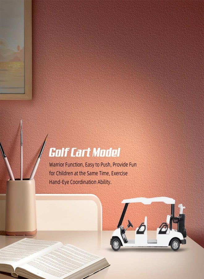 نموذج عربة غولف مصغرة من فيكاسكي، مصنوعة من المعدن المصبوب، تعمل بآلية السحب للخلف، مناسبة للبالغين، قطعة ديكور أنيقة للمنزل والمكتب، مثالية لمحبي الغولف. - Image 2