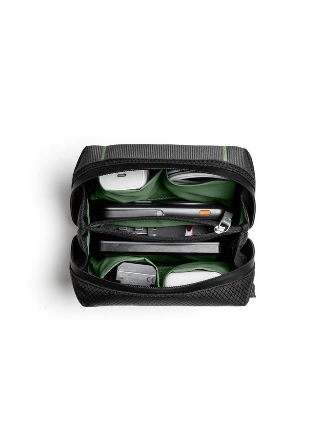 DailyObjects DailyObjects Black Ripstop Vault Tech Organiser | Travel Digital Accessories Storage Bag | Portable Gadget Organizer Case | Regular Zippered Tech Kit Organizer Pouch for Memory Cards - Small  - Image 2