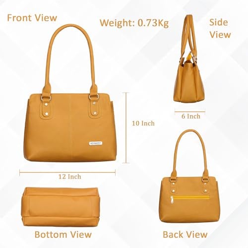 Keywest Women's Penguin Satchel Tote Handbag for Women | Ladies purse | Stylish Shoulder Bag | Gift For Woman | Yellow - Image 3